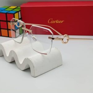 Luxury Rimless Gold Frame Eyeglasses – Elegant Minimalist Designer Style