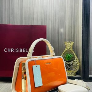 Chrisbella Luxe Contrast Top-Handle Bag