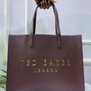Ted Baker London Leather Tote Bag – Brown Designer Handbag