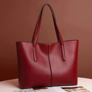 Michael Kors Jet Set Style Leather Tote Bag – Red Designer Handbag
